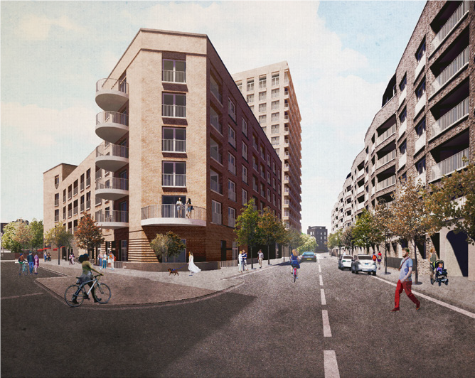CGI of building at junction of Ladbroke Grove and Portobello Road